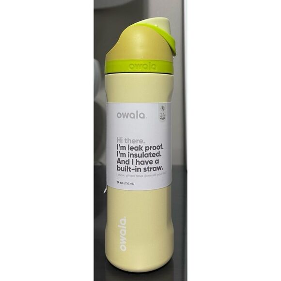 Owala FreeSip 24oz Stainless Steel Water Bottle, LIMONCELLO YELLOW - Picture 1 of 5